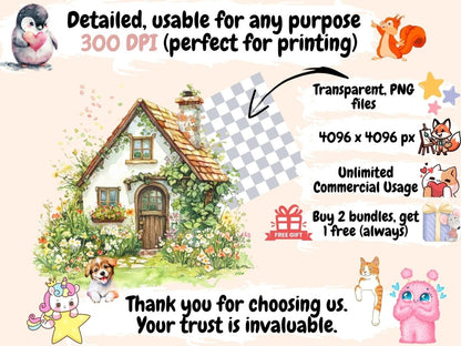 Wildflower Garden Watercolor Clipart blooming garden png - Wonders Artist