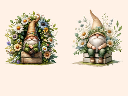 Wildflower Gnomes Clipart cartoon gnomes - Wonders Artist