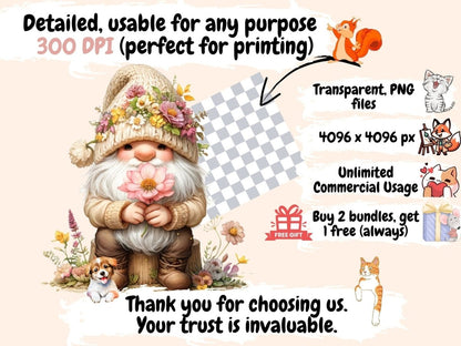 Wildflower Gnomes Clipart cartoon gnomes - Wonders Artist