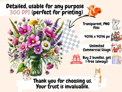 Wildflower Vases Clipart Cute vase art - Wonders Artist