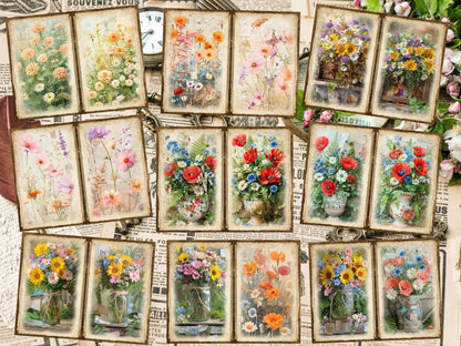 Wildflowers Journal Pages - High - Quality Instant Digital Download for Creative Projects