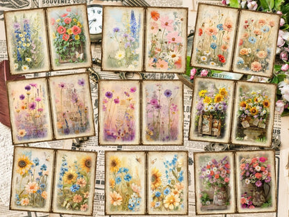 Wildflowers Journal Pages (P2) Botanical Pages - Wonders Artist