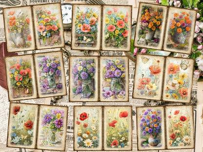 Wildflowers Journal Pages (P4) Botanical Pages - Wonders Artist