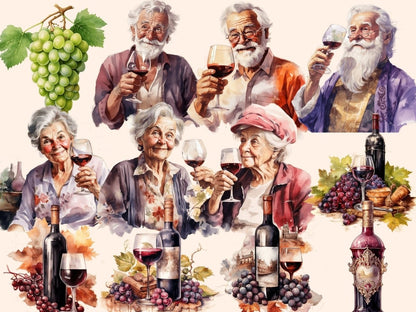 Wine Watercolor Clipart alcohol clipart - Wonders Artist