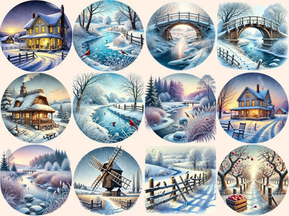 Winter Countryside Clipart cozy winter png - Wonders Artist