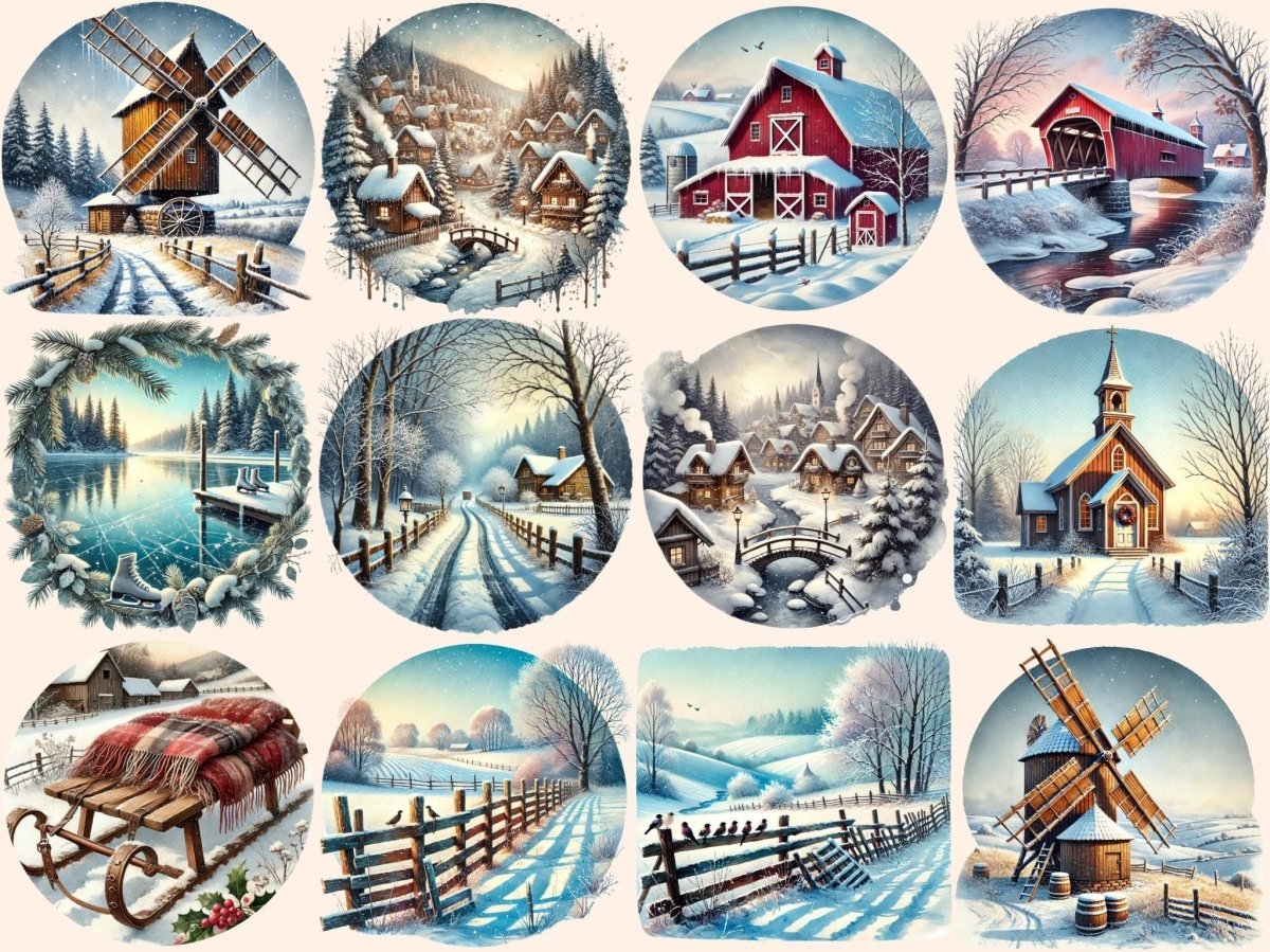 Winter Countryside Clipart cozy winter png - Wonders Artist