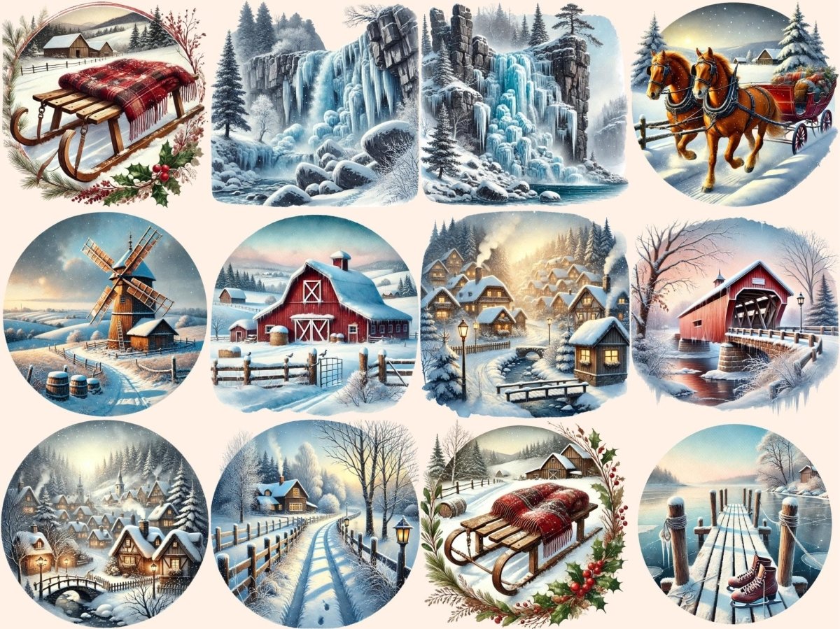 Winter Countryside Clipart cozy winter png - Wonders Artist