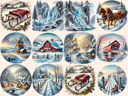 Winter Countryside Clipart cozy winter png - Wonders Artist