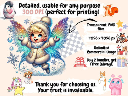 Winter Fairies Clipart Enchanted Fairy Art - Wonders Artist