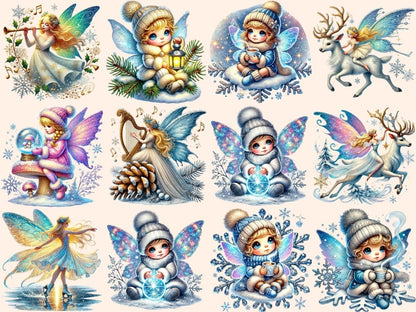Winter Fairies Clipart Enchanted Fairy Art - Wonders Artist