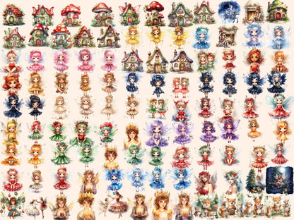 Winter Fairies Watercolor Clipart christmas fairy png - Wonders Artist