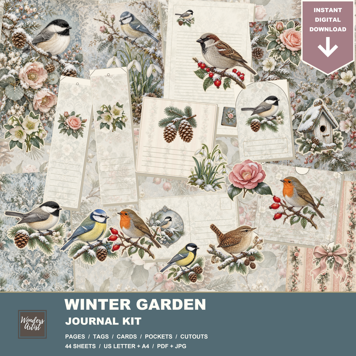 Winter Garden Journal Kit — complete digital bundle