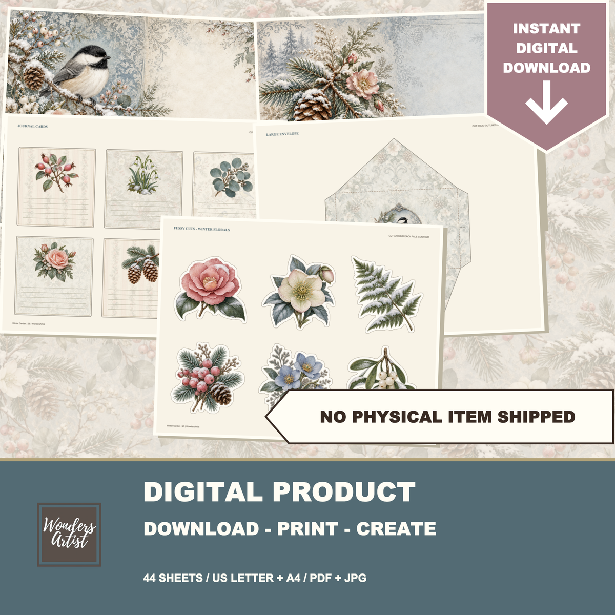 Winter Garden Journal Kit — digital product notice