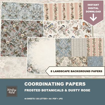 Winter Garden Journal Kit — coordinating papers
