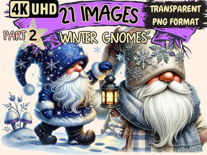 Winter Gnomes (P2) Clipart Cozy Gnomes Clipart - Wonders Artist