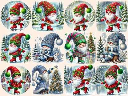 Winter Gnomes (P3) Clipart christmas gnome png - Wonders Artist