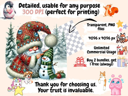 Winter Gnomes (P3) Clipart christmas gnome png - Wonders Artist
