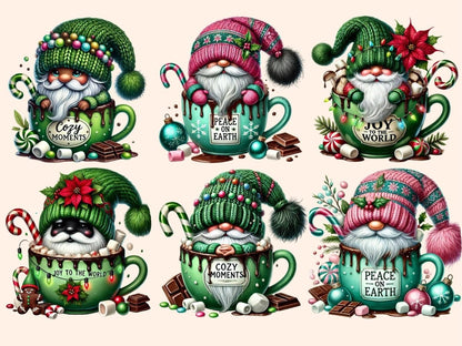 Winter Hot Cocoa Gnomes (P2) Clipart cocoa artwork - Wonders Artist