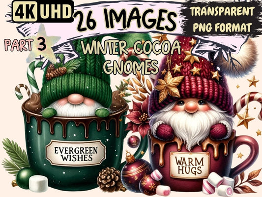 Winter Hot Cocoa Gnomes (P3) Clipart christmas gnome png - Wonders Artist