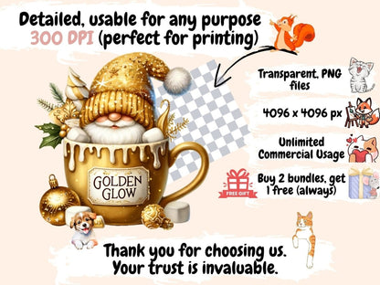 Winter Hot Cocoa Gnomes (P3) Clipart christmas gnome png - Wonders Artist