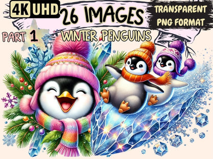 Winter Penguins Clipart Chilly Penguin Art - Wonders Artist