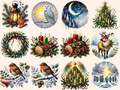 Winter Solstice Clipart mystical winter art - Wonders Artist
