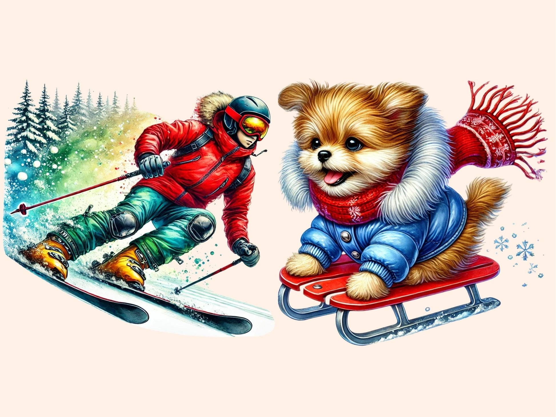 Winter Sports Clipart - High - Quality Instant Digital Download for Creative Projects