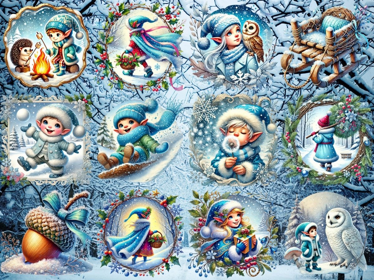Winterboselfen Clipart (BEPERKTE EDITIE) image 6