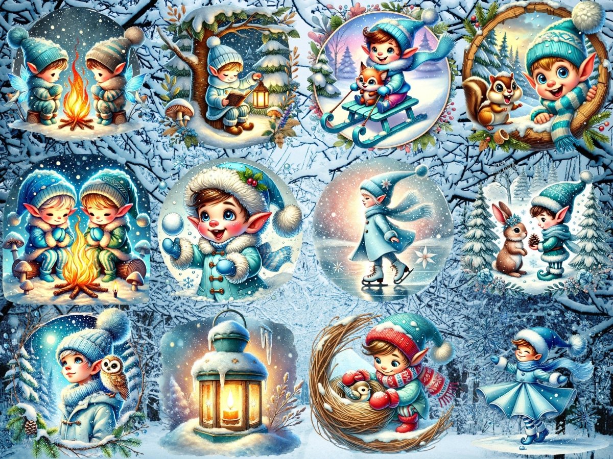 Winterboselfen Clipart (BEPERKTE EDITIE) image 2