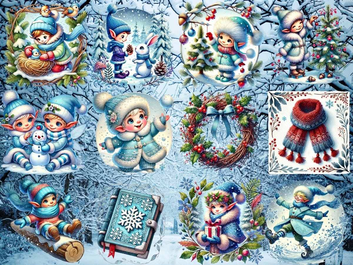 Winterboselfen Clipart (BEPERKTE EDITIE) image 3