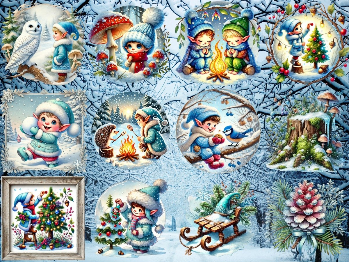 Winterboselfen Clipart (BEPERKTE EDITIE) image 5