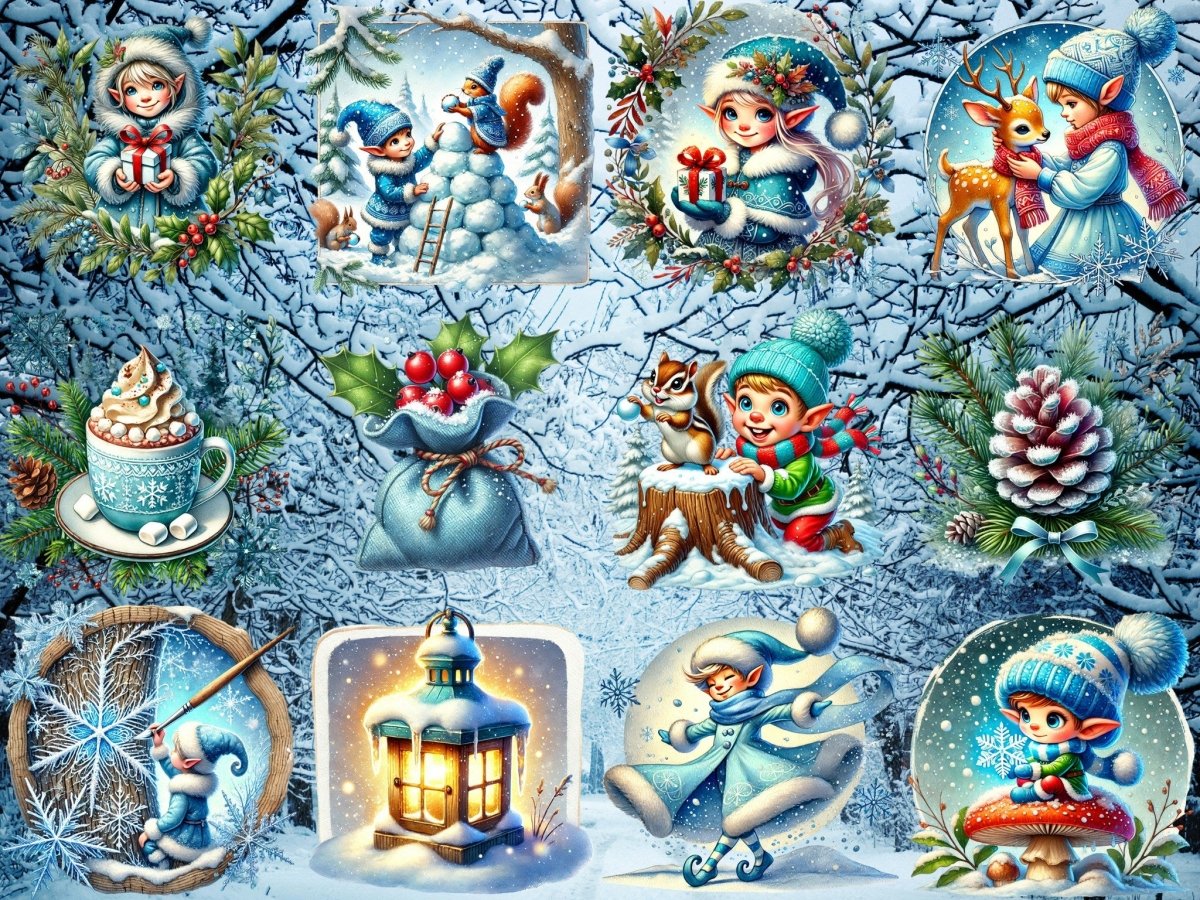 Winterboselfen Clipart (BEPERKTE EDITIE) image 4