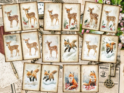 Winter Woodland Journal Pages (P1) Forest Junk Journal - Wonders Artist