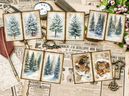 Winter Woodland Journal Pages (P2) Forest Junk Journal - Wonders Artist