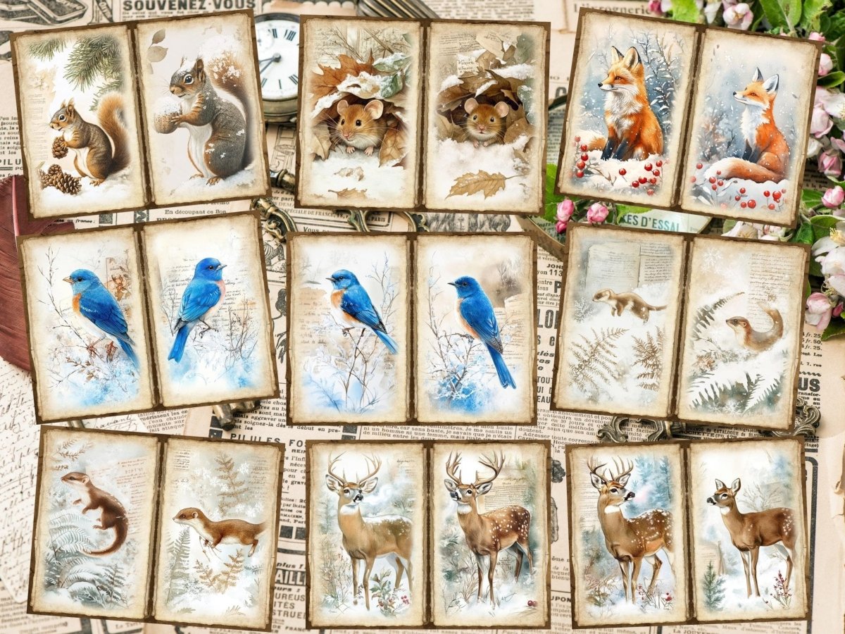 Winter Woodland Journal Pages (P2) Forest Junk Journal - Wonders Artist