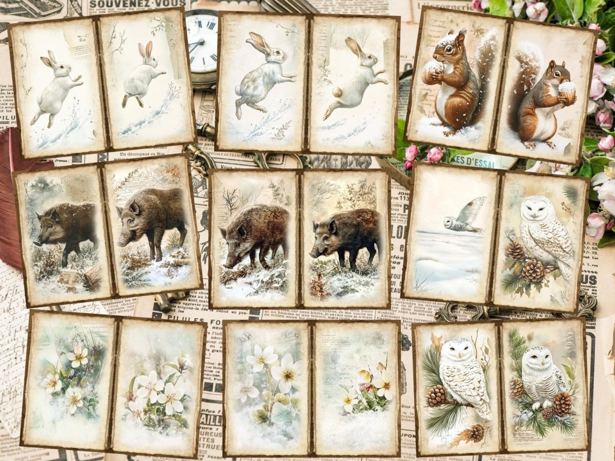 Winter Woodland Journal Pages (P2) Forest Junk Journal - Wonders Artist