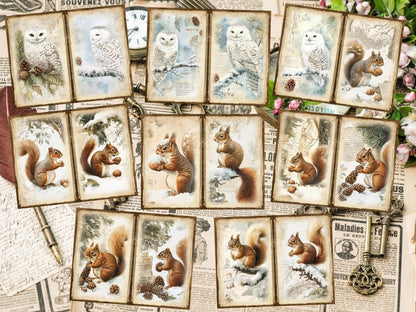 Winter Woodland Journal Pages (P2) - High - Quality Instant Digital Download for Creative Projects