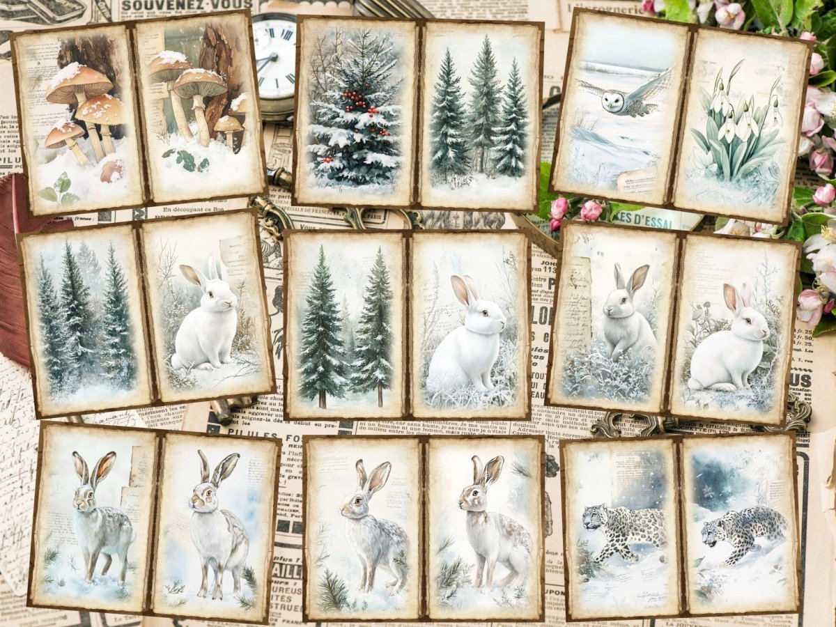 Winter Woodland Journal Pages (P3) Forest Junk Journal - Wonders Artist