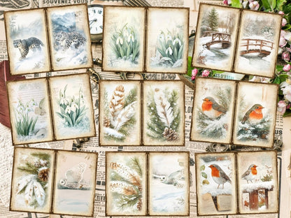 Winter Woodland Journal Pages (P3) Forest Junk Journal - Wonders Artist