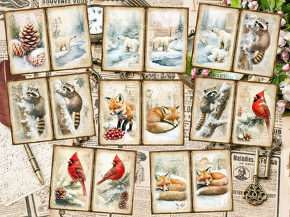 Winter Woodland Journal Pages (P4) Forest Junk Journal - Wonders Artist