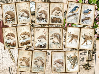 Winter Woodland Journal Pages (P5) Forest Junk Journal - Wonders Artist