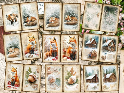 Winter Woodland Journal Pages (P6) Forest Junk Journal - Wonders Artist