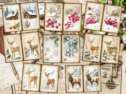 Winter Woodland Journal Pages (P6) Forest Junk Journal - Wonders Artist