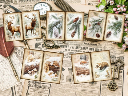 Winter Woodland Journal Pages (P6) Forest Junk Journal - Wonders Artist