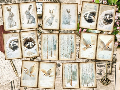 Winter Woodland Journal Pages (P7) Forest Junk Journal - Wonders Artist
