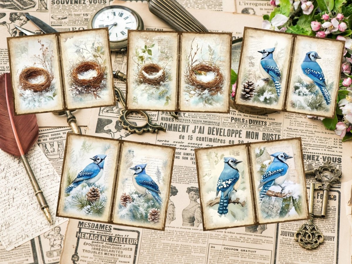 Winter Woodland Journal Pages (P7) Forest Junk Journal - Wonders Artist