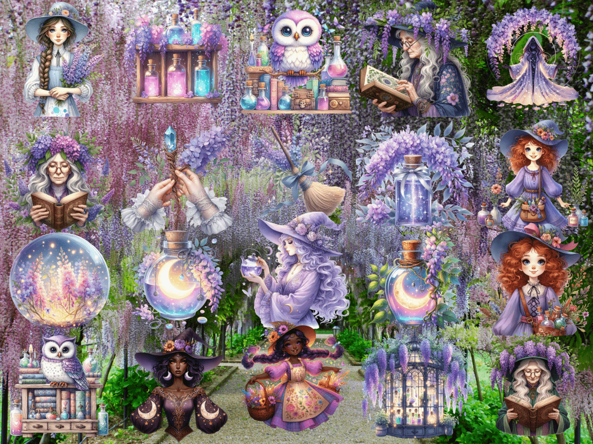 Wisteria Coven Clipart (LIMITED EDITION) image 4