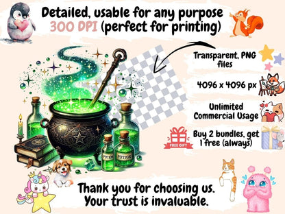 Witch Cauldrons (P2) Clipart Cauldron Clipart - Wonders Artist