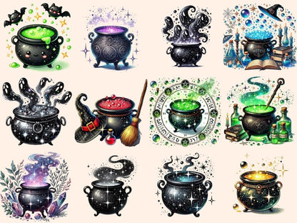 Witch Cauldrons (P2) Clipart Cauldron Clipart - Wonders Artist