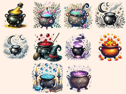 Witch Cauldrons (P2) Clipart Cauldron Clipart - Wonders Artist